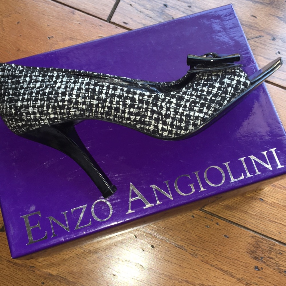Enzo Angiolini open toe heels